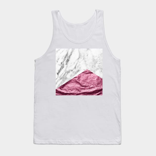 Magenta rose gold marble Tank Top by marbleco